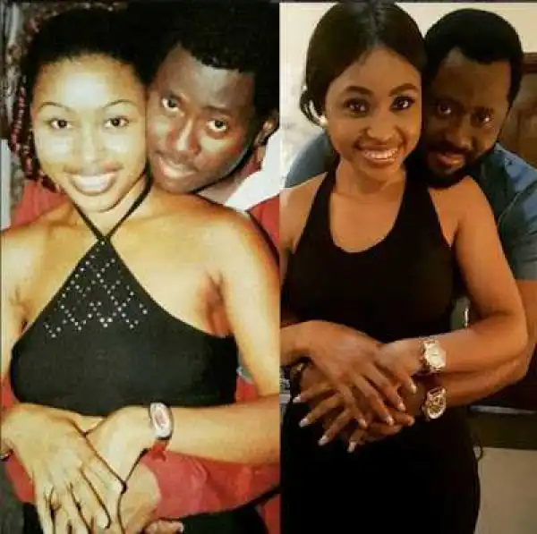 This photo of Desmond Elliot embracing a woman who isn